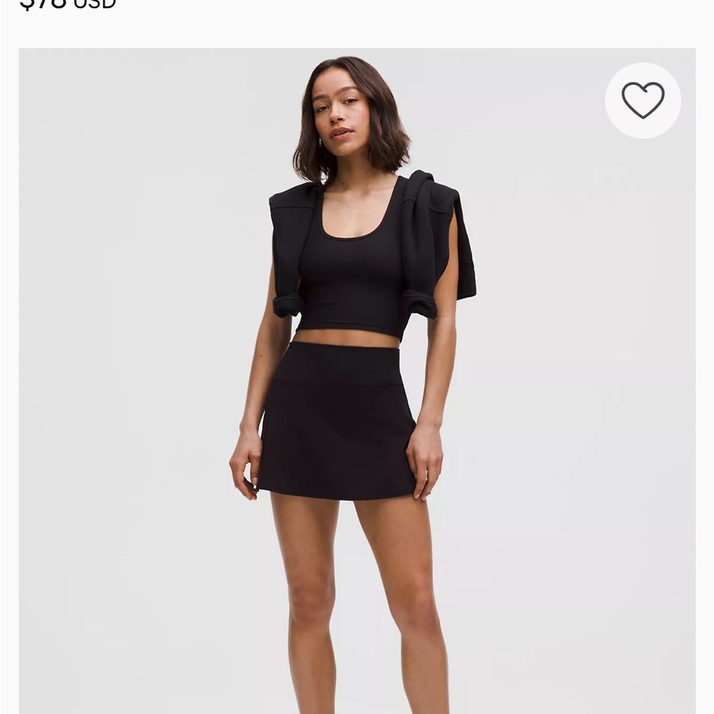 NEW WITH TAGS lululemon Align HR Skirt / skort (3” length) in black size 6